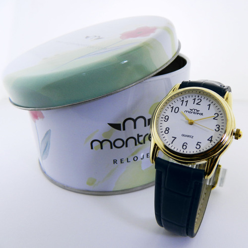 Combo Reloj Montreal Mujer + Cadena + Dije + Estuche Ml1081 