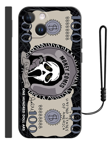 Funda De Silicona Para iPhone De Dollars Ghostface + Correas