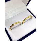 Alianzas Plata 925 Oro 18k Grabado De Regalo 