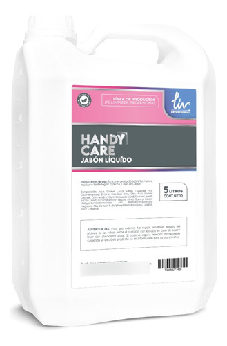 Jabon Liquido Para Las Manos Antibacterial Handy Care Liv 