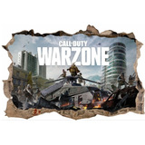 Vinilos Efecto 3d Pared Rota Call Of Duty Warzone - 1mx60cm