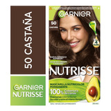 Kit De Tintura Permanente Nutrisse Clásico 50 Castaño