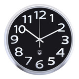 Reloj Pared Cocina 30 Cm Plateado Plata Redondo