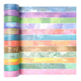 Yubx Acuarelas Washi Tape Set 12 Rollos Colores Pastel Enmas