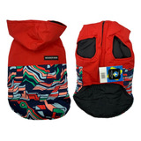 Parka Rain Para Mascotas Impermeable Rojo Talla S