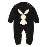 Bodies Jumpsuit Niñas Niños Invierno Tejido Cálido Conejo Sw