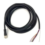 Cable Apantallado Conector Hembra Recto 4 Polos, M12, 5m