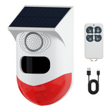 Sensor De Movimiento De Alarma Solar 129db Control Remoto