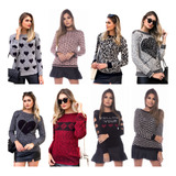 Kit 5 Blusas De Trico Feminina Inverno Frio Atacado Revenda