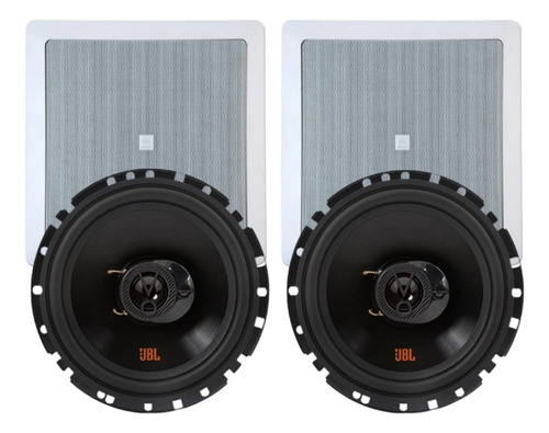 Kit 2 Caixas De Som Jbl Flex + Arandela Branca Quadrada