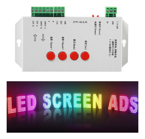 Controlador T1000s Led Pixel 5v-24v  Ws2811 Ws2812b Rgb