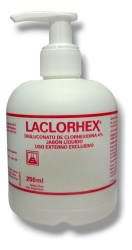 Jabon De Clorhexidina X 250 Ml Con Dispenser