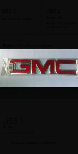 Emblema Gmc Grande 34x8 Cm Foto 2