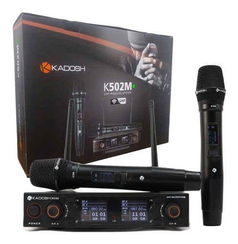 Sistema Microfone Sem Fio K-502m Vocal Duplo - Kadosh