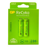 Pila Gp Recyko Recargable Aa De 1300 Mah Pack X2