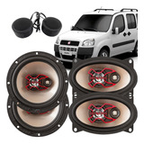 4 Alto Falante Fiat Doblo Triaxial Bravox + Mini Tweeter