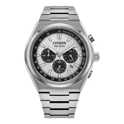 Citizen Chrono Super Titanium White Dial Ca4610-85a Dcmstore Correa Plateado Bisel Plateado Fondo Blanco | Meses sin interés