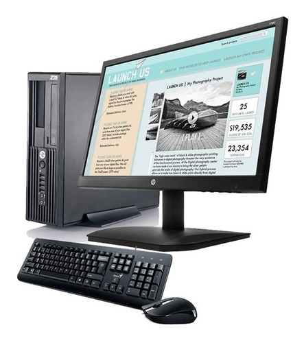 Pc Hp Workstation Z220 Core I7 2da 8gb 500gb Monitor 22