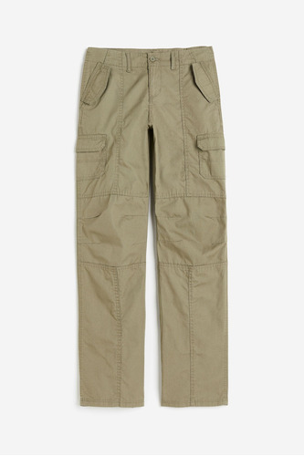 Pantalón Cargo H&m Talle Bajo