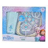 Set Fashion Queen Frozen Accesorios Guantes Elsa Corona Ed