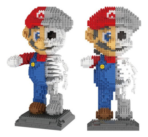 Mario Esqueleto Puzzle Bloques Juguetes Cn