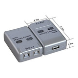 Sanoxy Usb 2.0 Ab Caja De Interruptor, 2 Pc A 1 Dispositivo