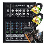 Mezclador Compacto Mackie Mix8 De 8 Canales Con Par De Cable