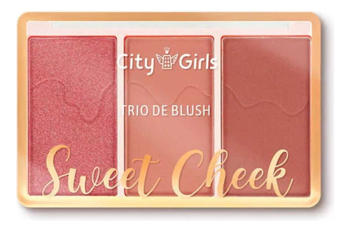 Blush Facial Paleta Trio Sweet Cheek City Girls Maquiagem Tom Da Maquiagem A