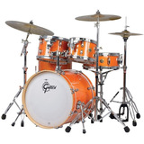 Batería Gretsch Catalina Maple 5 Cuerpos Bombo 22'' Cm1-e825 Color Amber Glaze