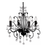 Lustre Pendente Preto 4 Braços Baliza