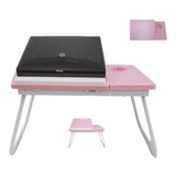 Suporte Multifuncional Notebook Cadeira Home Office Rosa