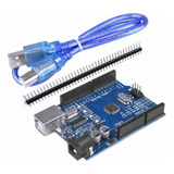 Uno R3 Smd Tecneu With Usb Cable Arduino Ide Compatible