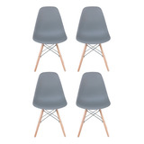 Silla Living Comedor Cocina Set X4 Eames Niviko Reforzada