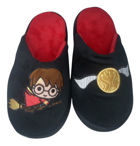 Harry Potter Pantuflas Bordadas Snitch Dorada