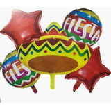 Buquet Kit Decorativo Mexicano De 5 Piezas, Para Cumpleaños
