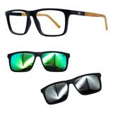 Oculos Mormaii 6112 Swap 4 Afl Com 2 Clipons Verde E Prata