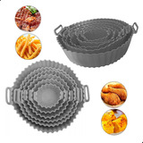 Kit De 6 Formas Silicone Air Fryer Assadeira Reutilizável 