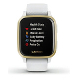 Garmin Venu Sq Smartwatch Gps Color Dorado Claro / Blanco Color De La Caja Light Gold Color De La Malla White Color Del Bisel White