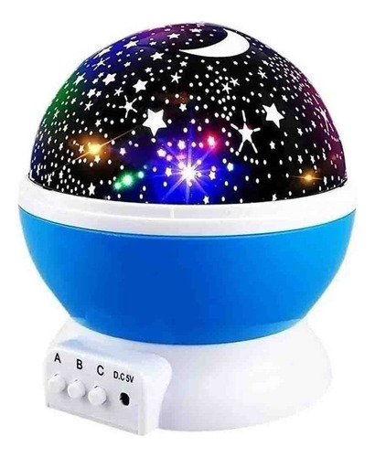 Lámpara Luna Estrellas Música Proyección Giratoria Led