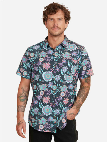 Camisa 5c893 Hombre Multicolor Maui And Sons
