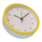 Reloj Pared Clasico Moderno Minimalista Amarillo 20 Cm