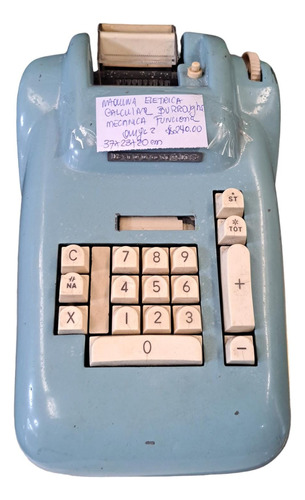 Calculadora Antiga Ano 1970 Casa  D´venda Eletrica Burroghs 