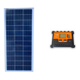 Panel Solar 100w 12v Policristalino Con Regulador Pwm 20a