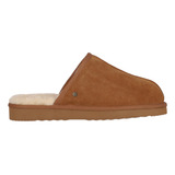 Pantufla Bamers Slipper Cuero Hombre Caramel