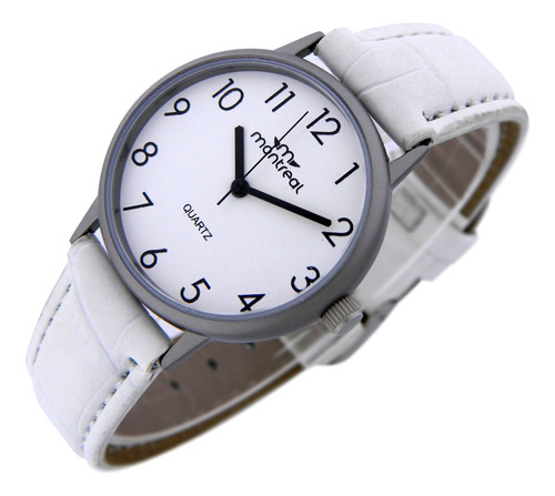 Reloj Montreal Mujer Ml1660 Caja Metal Extrachasimil Titanio