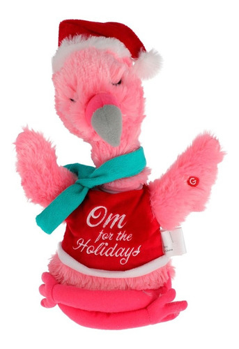 Flamingo Yoga Animado Músical Movimiento Peluche Navideño Ms