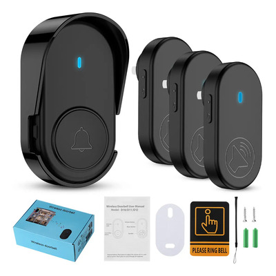Timbre Inalámbrico Impermeable 1 Transmiso 3 Receptor Con Luz Led 320 Metros De Alcance Con 38 Melodías, 5 Niveles De Volumen Ajustable, Led Indicador, Para Casa, Oficinas, Hoteles, Y Más | MercadoLibre