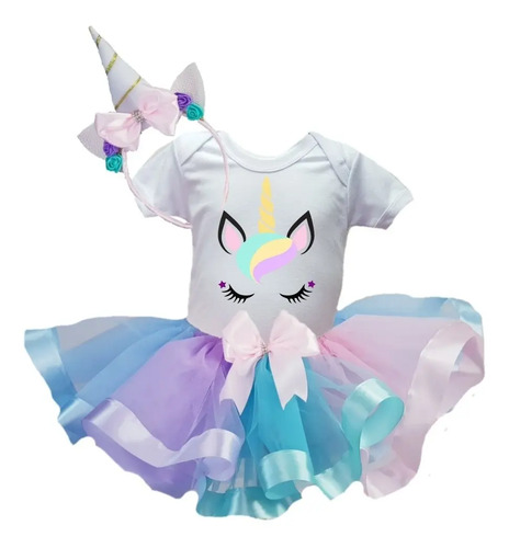 Tutu Disfraz Cosplay De Unicornio Bebé Para Sesion De Fotos