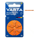 6 Pilas / Baterías Para Audífonos Ref 13-  Naranja