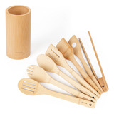 Set 8 Utensilios Cocina Cuchara Y Espátula 30 Cm Perfectos P